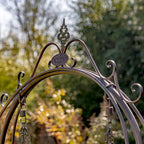 Balancelle de jardin Oasis en fer, finition bronze antique - 42,9 x 35,4 x 78,74