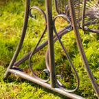 Balancelle de jardin Oasis en fer, finition bronze antique - 42,9 x 35,4 x 78,74