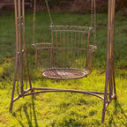 Balancelle de jardin Oasis en fer, finition bronze antique - 42,9 x 35,4 x 78,74