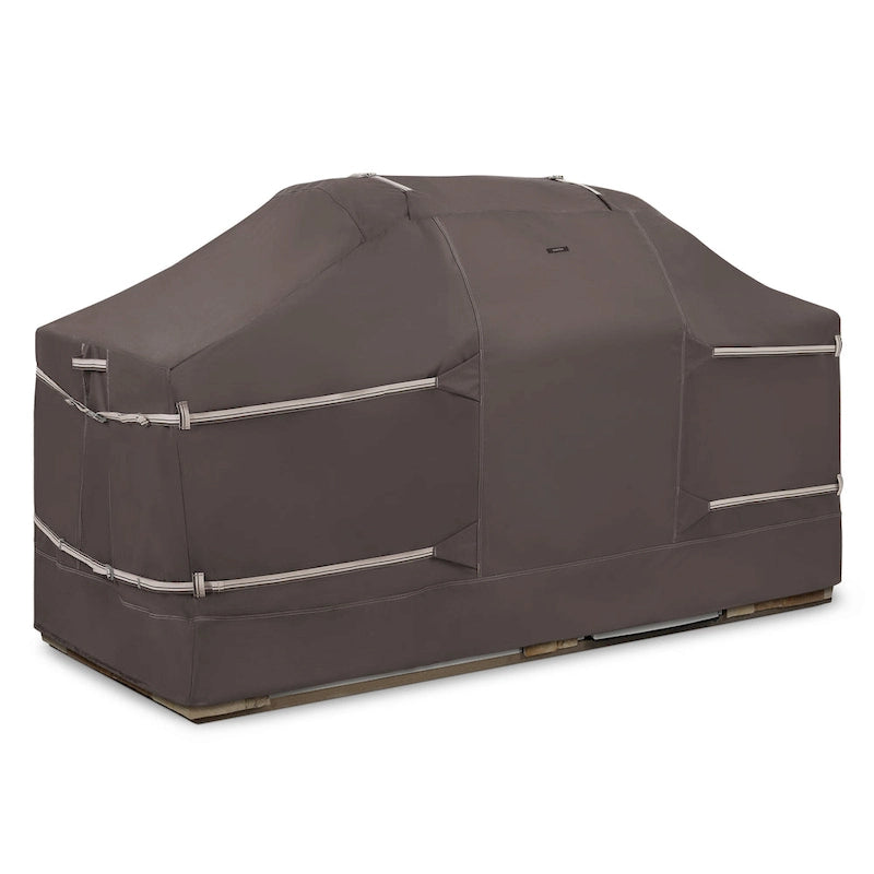 Classic Accessories Ravenna Water-Resistant BBQ Grill Cover for Island with Center Grill Head