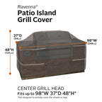 Housse de barbecue imperméable Classic Accessories Ravenna pour îlot avec tête de barbecue centrale