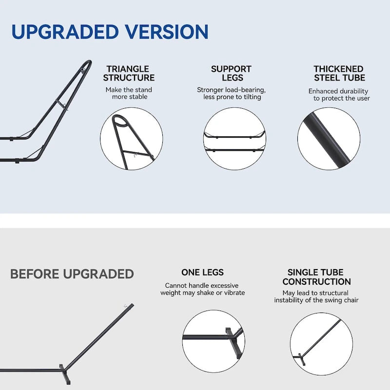 Hamac classique simple pour 2 personnes avec support