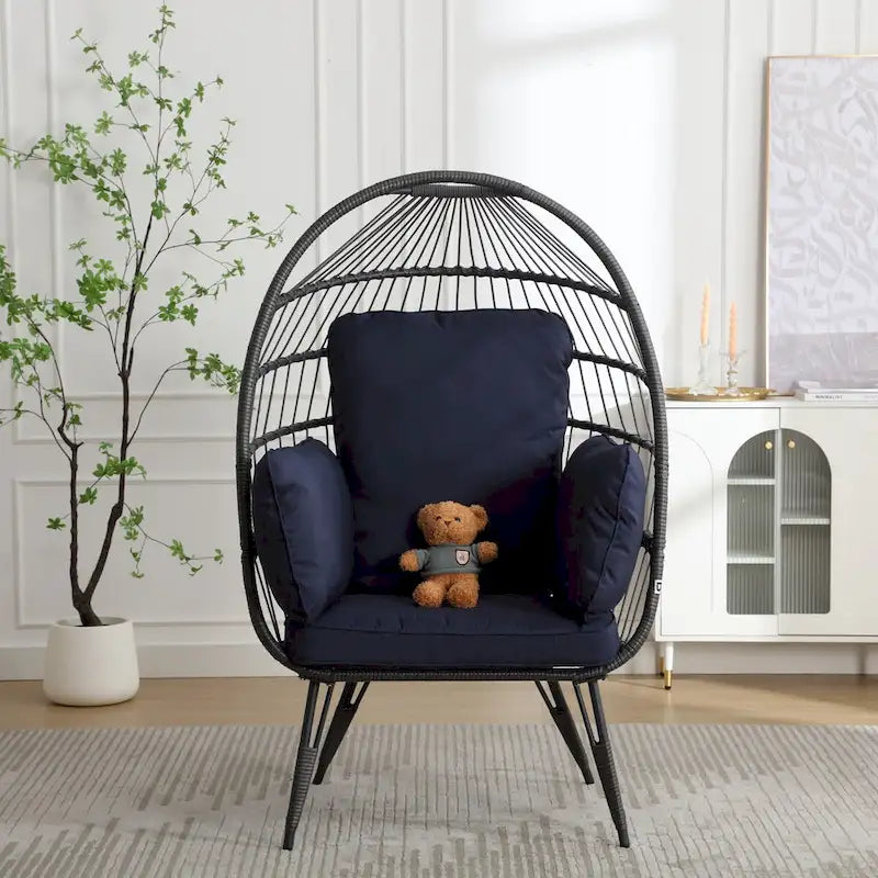 Grande chaise longue surdimensionnée avec support