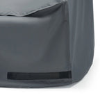 Housse de luxe pour fauteuil de jardin Cannes 3 pièces en polyester gris