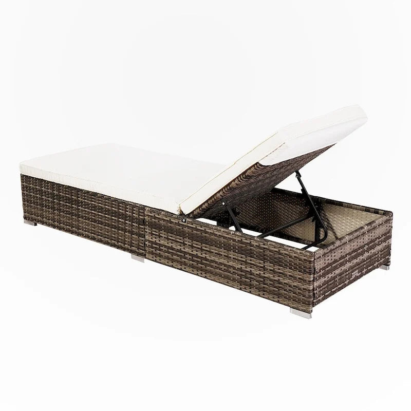 Lit de piscine en rotin pour loisirs de plein air
