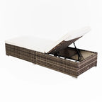 Lit de piscine en rotin pour loisirs de plein air