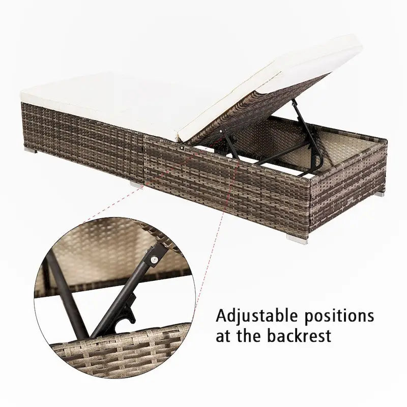 Lit de piscine en rotin pour loisirs de plein air