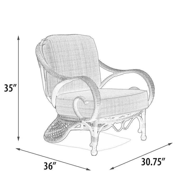 Fauteuil de patio Grand Bonaire Weave