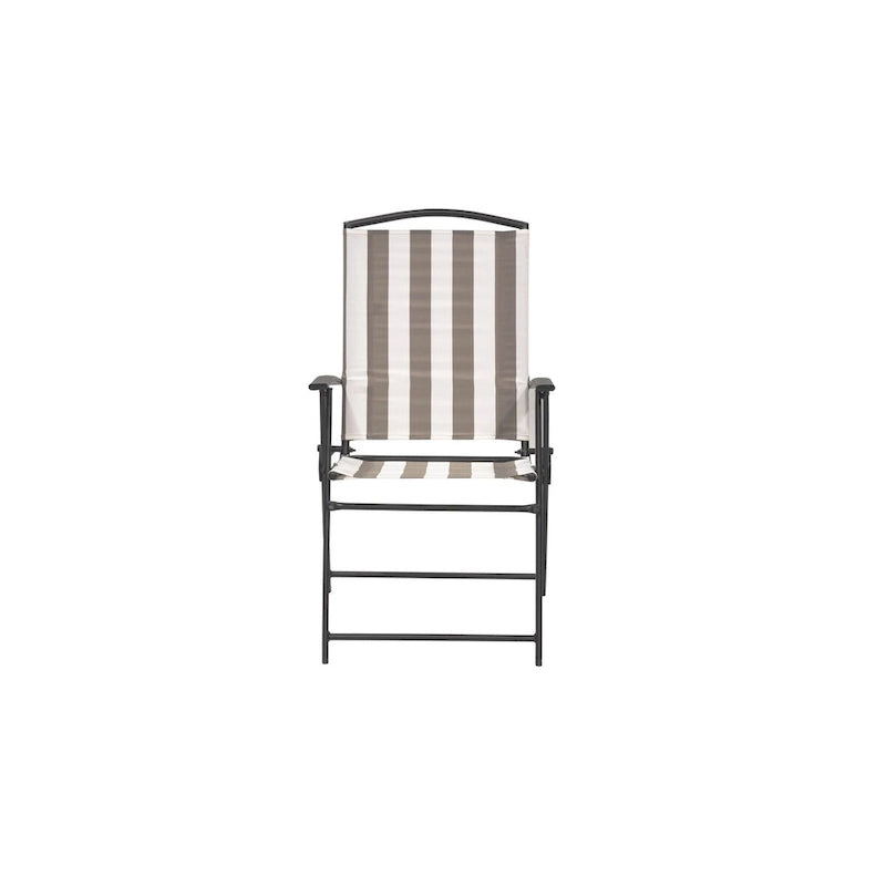 Ensemble de salle à manger d'extérieur pliable 6 pièces Santa Cruz Stripe