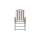Ensemble de salle à manger d'extérieur pliable 6 pièces Santa Cruz Stripe