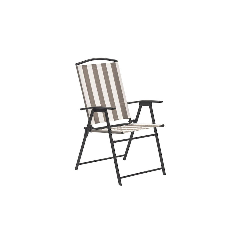 Ensemble de salle à manger d'extérieur pliable 6 pièces Santa Cruz Stripe