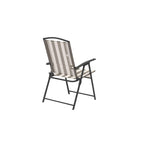 Ensemble de salle à manger d'extérieur pliable 6 pièces Santa Cruz Stripe