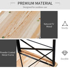 Ensemble table et banc de pique-nique portables d'extérieur, ensemble table et banc de camping pliant en bois, lot de 3