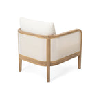 Fauteuil club de jardin en bois d'acacia, mobilier de jardin en textilène, coussin épais imperméable, assise profonde pour véranda, jardin