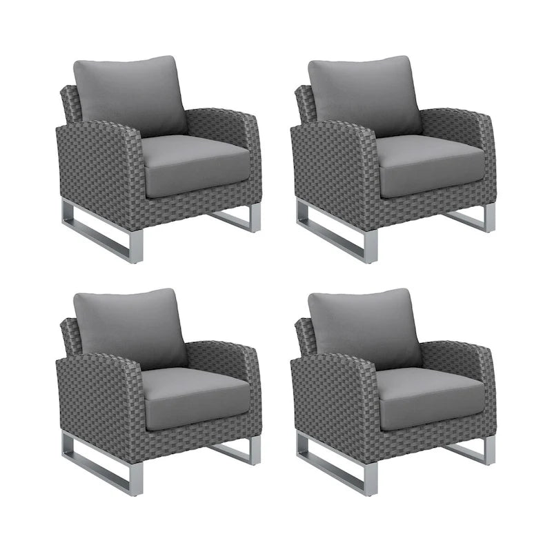 Ensemble de canapés de patio 4 pièces New Classic Furniture Fiji avec piètement traîneau