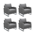 Ensemble de canapés de patio 4 pièces New Classic Furniture Fiji avec piètement traîneau