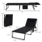 Ensemble de chaise longue pliante