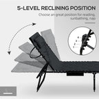 Ensemble de chaise longue pliante