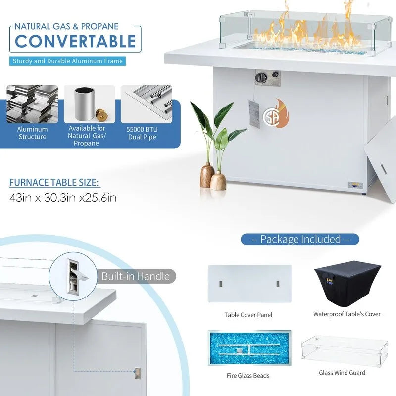 FINCATI Ensemble de canapé d'angle surdimensionné 11 pièces en aluminium pour patio, avec chaises longues et assises profondes