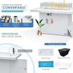 FINCATI Ensemble de canapé d'angle surdimensionné 11 pièces en aluminium pour patio, avec chaises longues et assises profondes