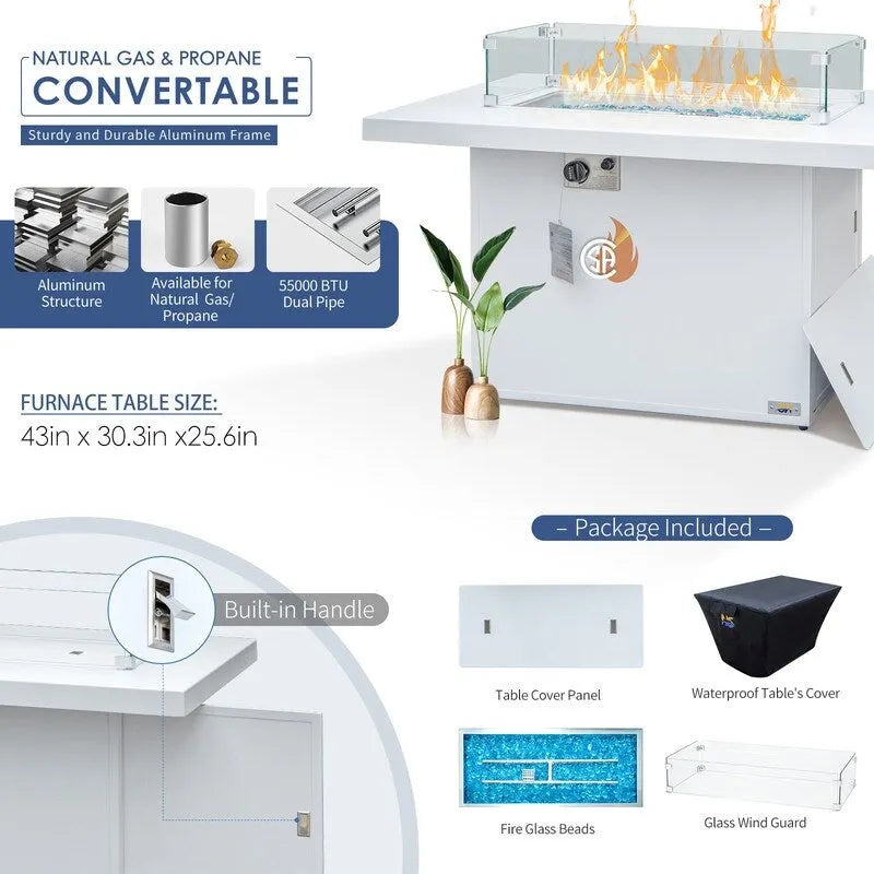 FINCATI Ensemble de canapé d'angle surdimensionné 11 pièces en aluminium pour patio, avec chaises longues et assises profondes