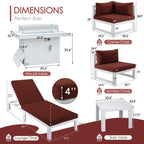 FINCATI Ensemble de canapé d'angle surdimensionné 11 pièces en aluminium pour patio, avec chaises longues et assises profondes