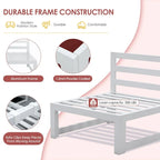 FINCATI Ensemble de canapé d'angle surdimensionné 11 pièces en aluminium pour patio, avec chaises longues et assises profondes