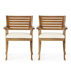 Ensemble de 2 chaises de salle à manger en bois pour extérieur - comme sur la photo