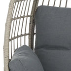 Fauteuil œuf Emmett Outdoor Living de SAFAVIEH - 40 cm (L) x 35 cm (P) x 60 cm (H)