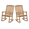 Ensemble de 2 chaises berçantes d'extérieur Cambridge Casual Cambria en teck