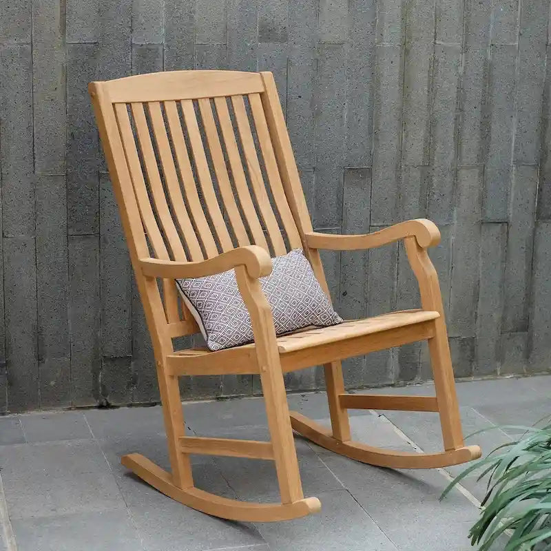 Ensemble de 2 chaises berçantes d'extérieur Cambridge Casual Cambria en teck