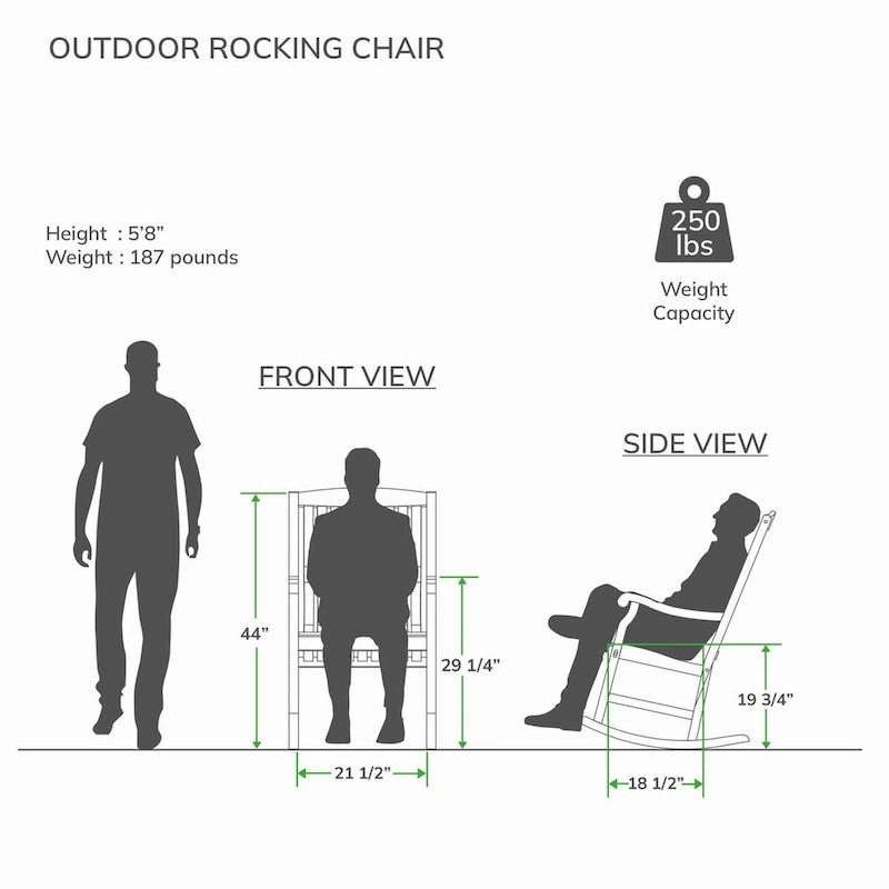 Ensemble de 2 chaises berçantes d'extérieur Cambridge Casual Cambria en teck